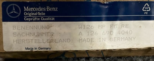 Mercedes-Benz Rear Right Door Panel Trim Molding - 1266904040 - MBZ W126 300SE