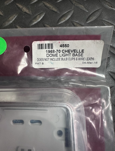 Trim Parts Dome Light Base - 4550 - For Chevy, Oldsmobile & Pontiac 1968-1970