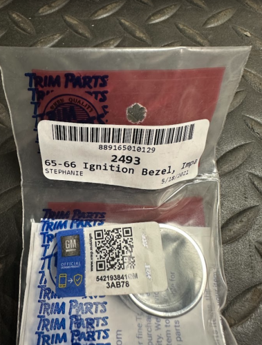 Trim Parts Ignition Bezel - 2493 -For Chevrolet Caprice, Chevelle, Impala & More