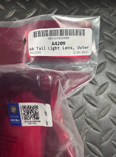 Trim Parts Outer Tail Light Lens - A4209 - For Chevrolet Chevelle 1966