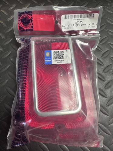 Trim Parts Red Tail Light Lens - A4205 - For Chevrolet Chevelle 1965