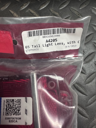 Trim Parts Red Tail Light Lens - A4205 - For Chevrolet Chevelle 1965