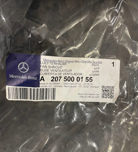Mercedes-Benz Radiator Support Air Duct - 207-500-01-55 - For MBZ E350 2010-2014