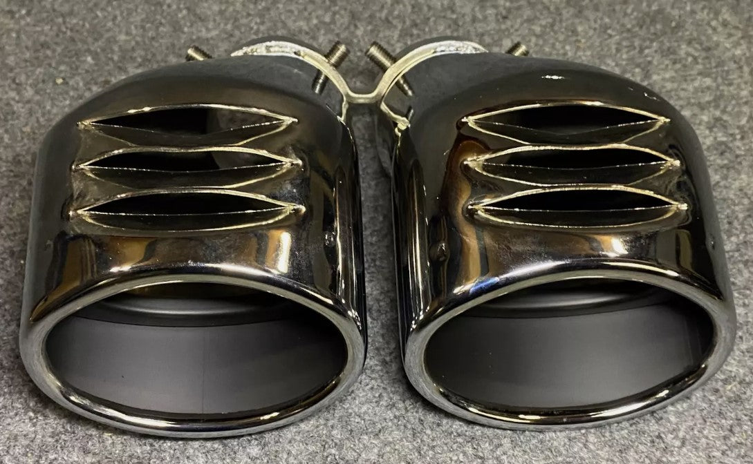 SCHATZ Chrome Double Exhaust Pipes - 203 6081 - Fits Mercedes-Benz C240 & C320