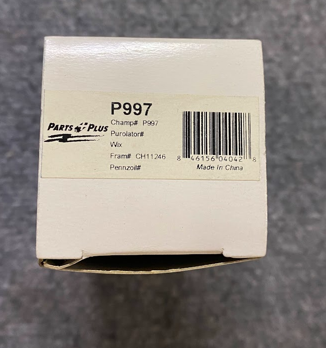 Parts Plus Oil Filter - P997 / 271-180-03-09 -Fits MBZ SLK250 & C250 2012-2015