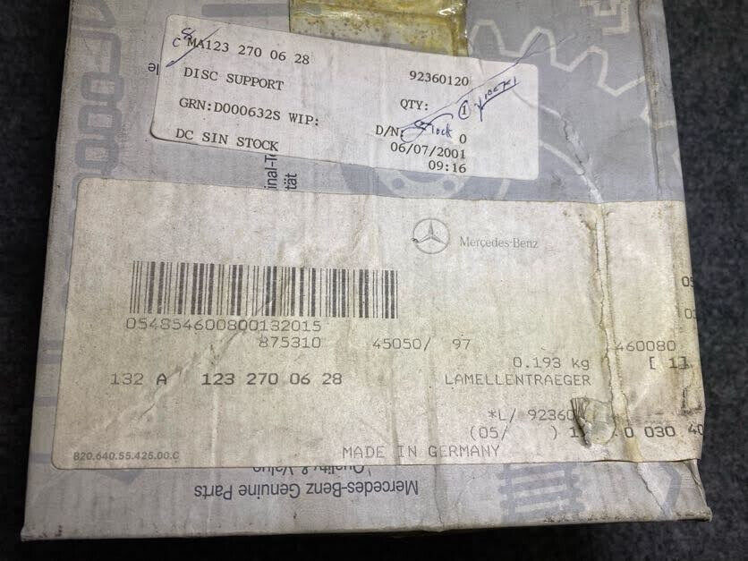 Mercedes-Benz Disc Support - A123-270-06-28 - Fits MBZ 280 TE 92 - 93