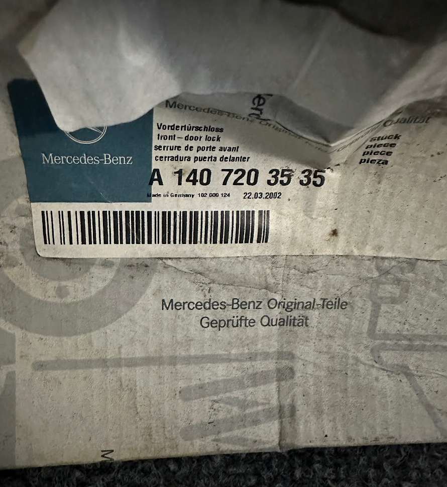 Mercedes-Benz Left Door Lock - A 140 720 35 35 - Fits MBZ S320, S420 & More