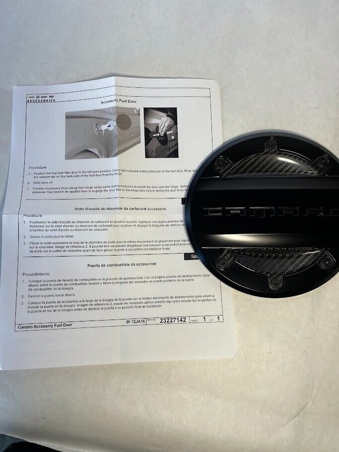GM Fuel Filler Door W/ Carbon Fiber - 23227139 - For Chevrolet Camaro (2016-23)