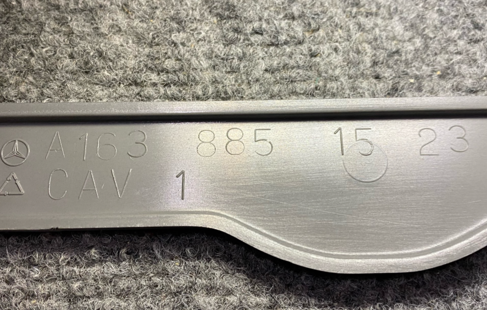 Mercedes-Benz Rear Bumper Upper Cover - 163 885 15 23 - Fits MBZ ML350 & More