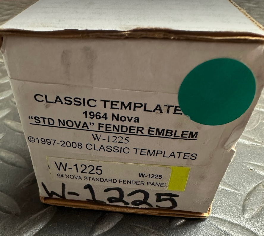 Classic Templates STD Fender Emblem Template Kit - W-1225 - For Chevy Nova 64