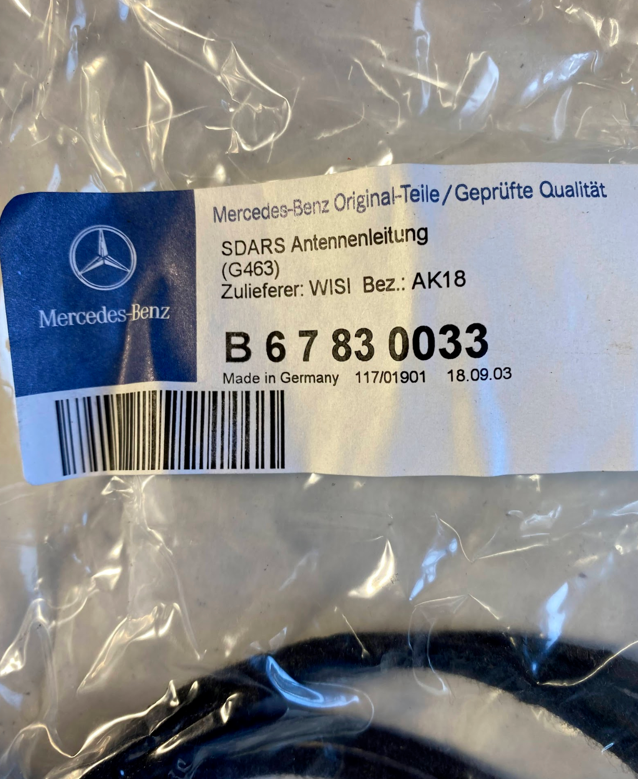 Mercedes-Benz SDARS Kit - B67830011 / B-6-7-83-0011 - For MBZ G463