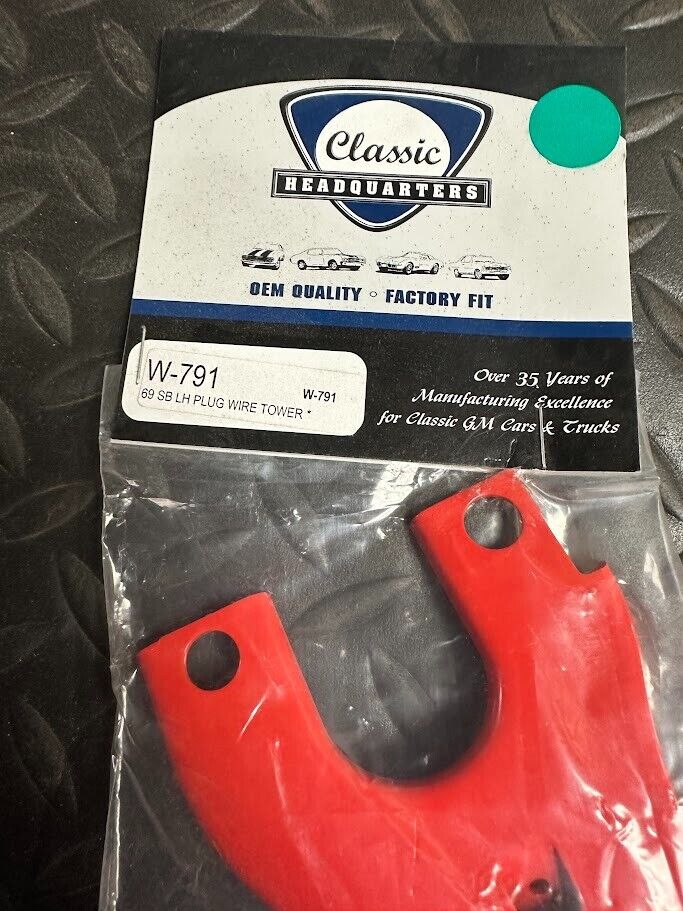 Classic Headquarters LH Rear Plug Wire Tower - W-791 - For Chevy Camaro 1969