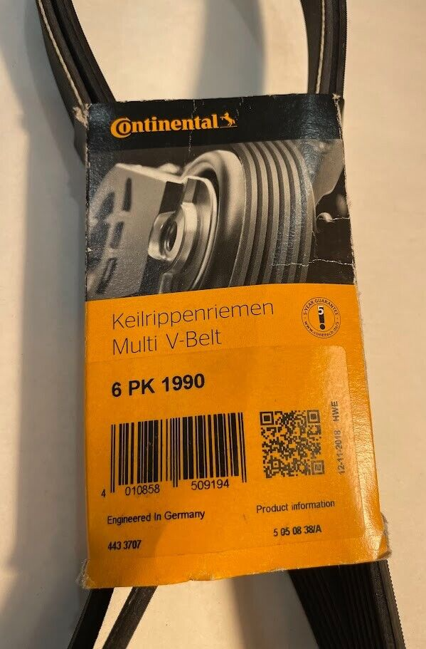 Continental V-Belt - 6PK1990 / 4060785 - For BMW, Ford, Chevy, Cadillac & Others