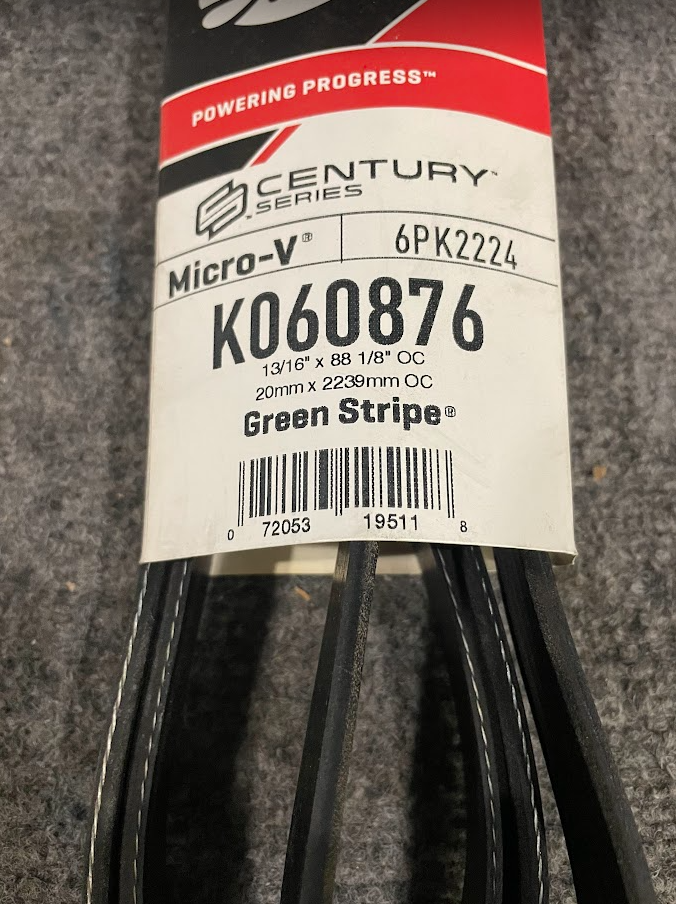 Gates Serpentine Belt - K060876 / 010-997-88-92 -For MBZ S320, C280, E320 & More