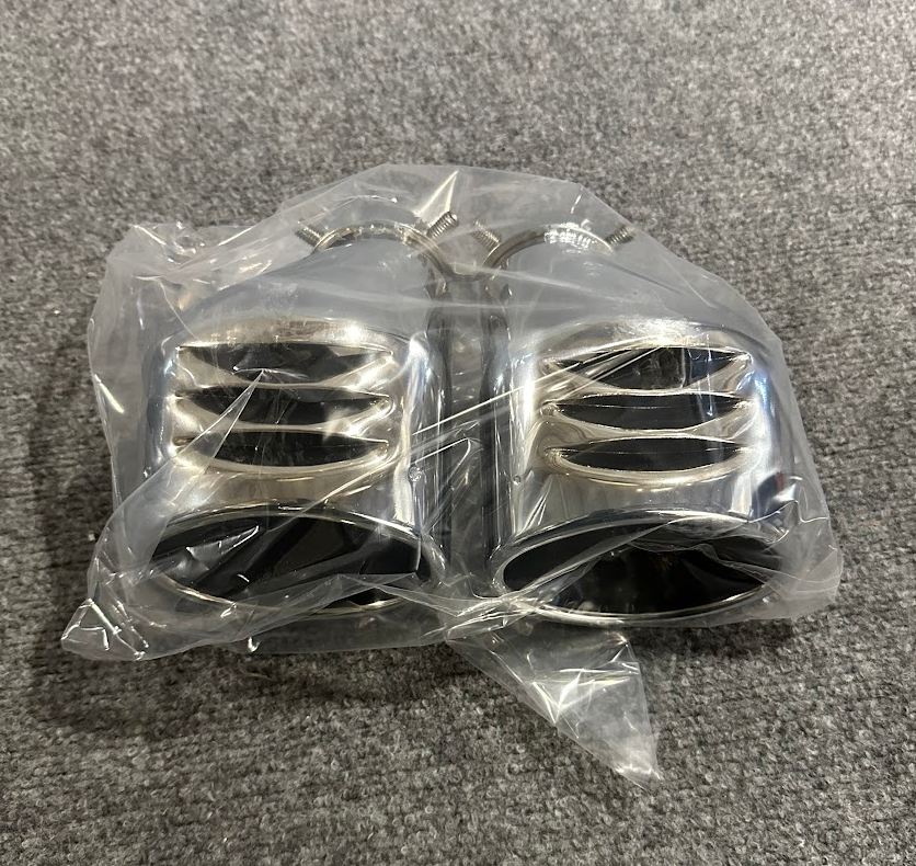 SCHATZ Chrome Double Exhaust Pipes - 203 6081 - Fits Mercedes-Benz C240 & C320