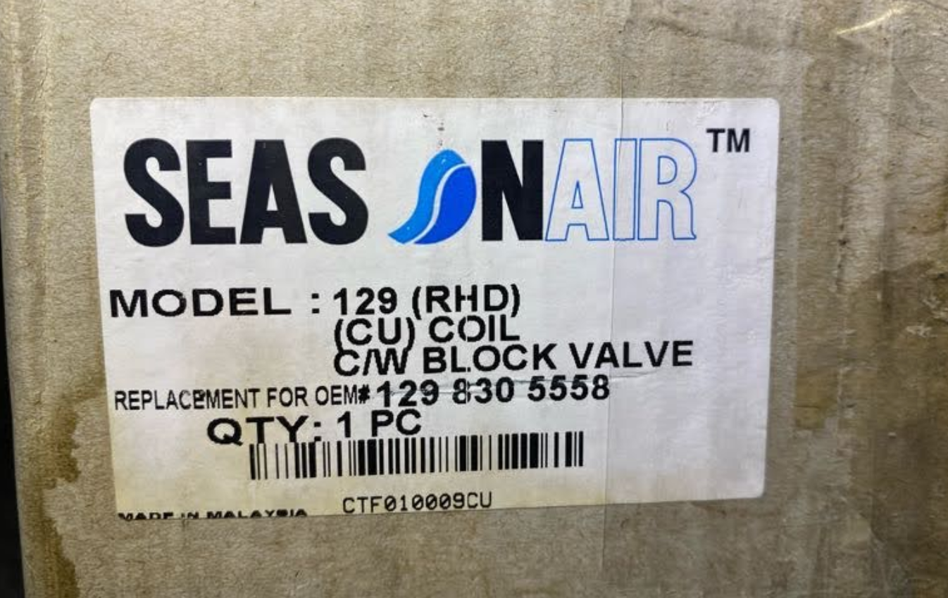 SEASONAIR Evaporator Core - 129 RDH / 129-830-55-58 - For Mercedes R129 SL Class