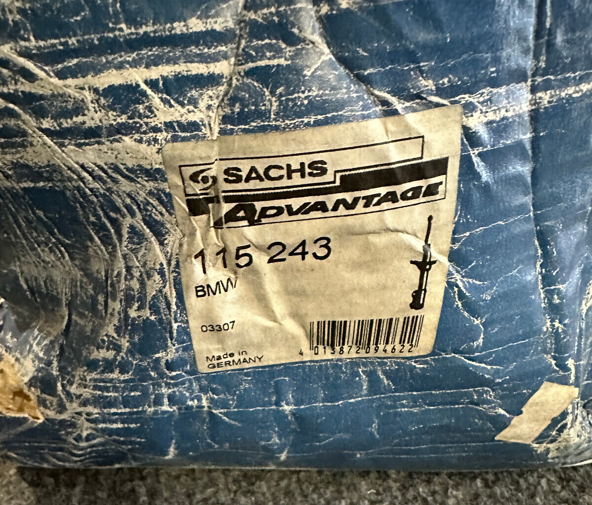 Sachs Front RH Shock Absorber - 115243 - Fits BMW 325i / 325is & Others