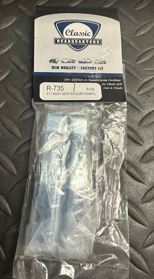 Classic Headquarters F Body Seat Back Retainers- R-735 - For Camaro & Firebird