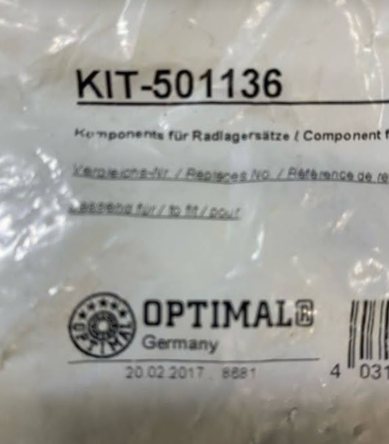 Optimal Front Wheel Bearing Kit - 501136 - For BMW 525i, 525iT, 530i & More
