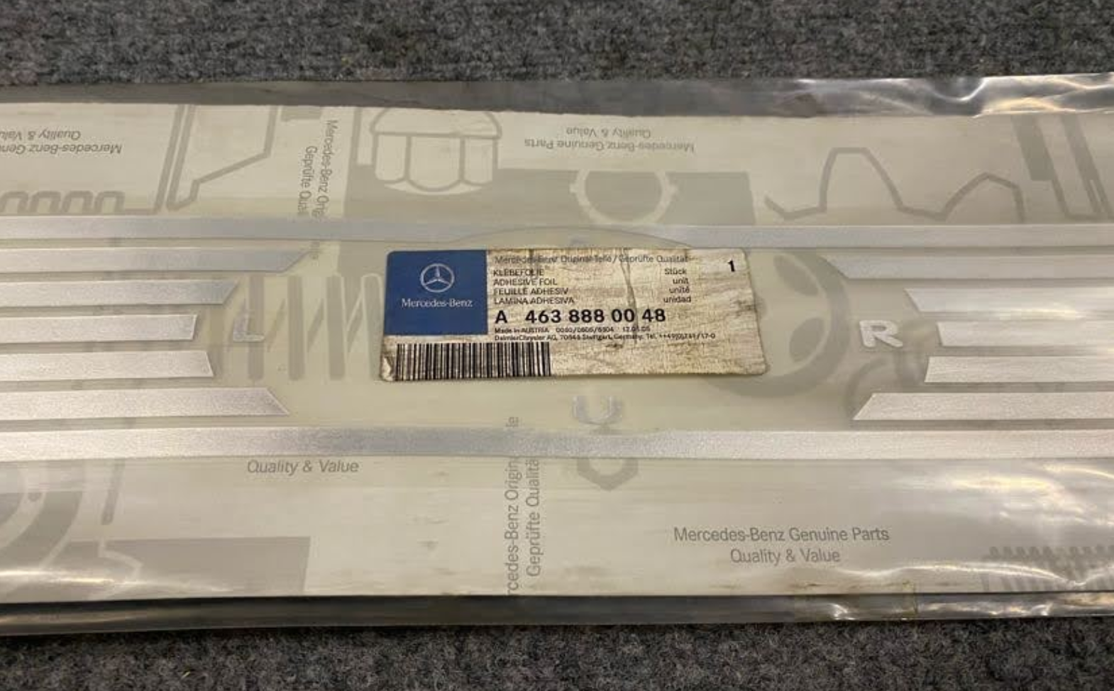 Mercedes-Benz Adhesive Foil - A 463 888 00 48 - Fits MBZ G500 & G55 AMG 2002-08