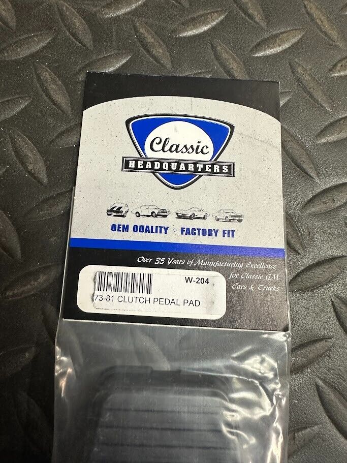 Classic Headquarters Clutch Pedal Pad - W-204 - For Chevy Nova 1973-1979