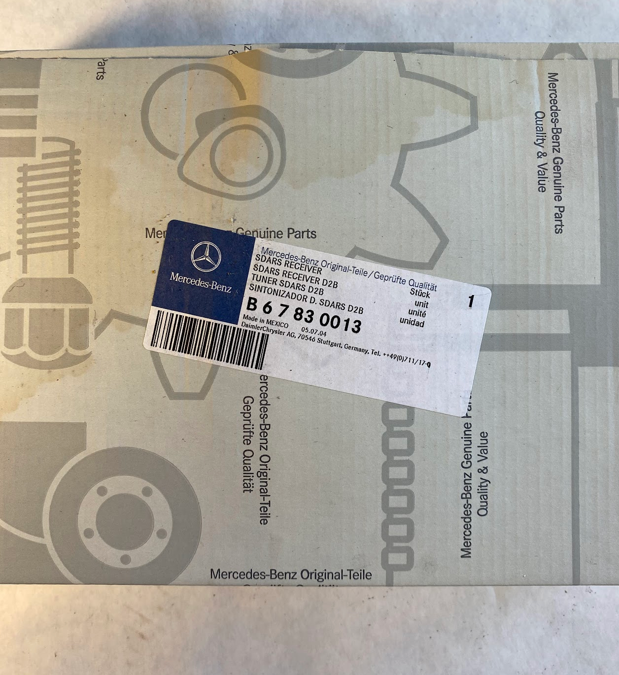 Mercedes-Benz SDARS Kit - B67830010 / B 6 7 83 0010 -For MBZ W163 ML-Class 97-05