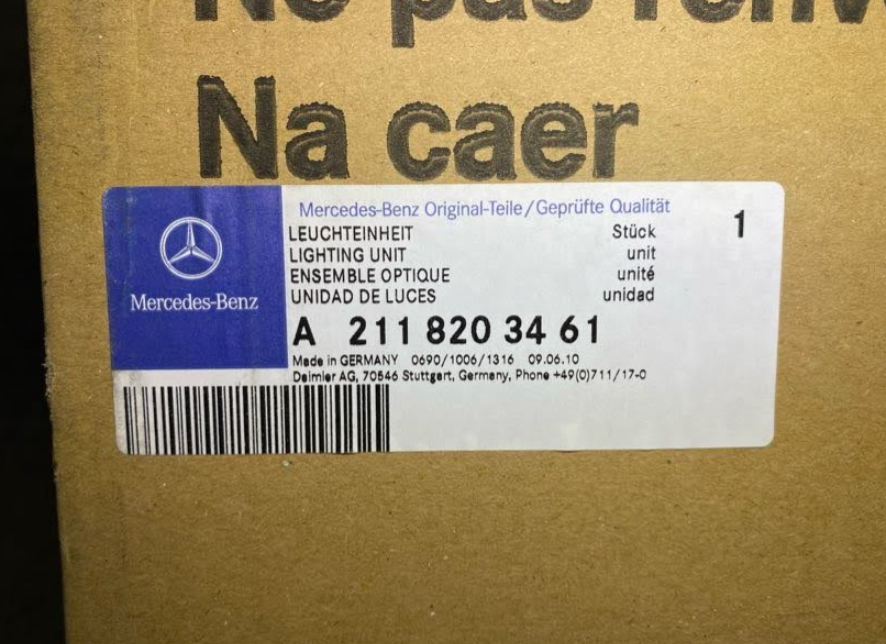 Mercedes-Benz Headlight Assembly RH - A 211 820 34 61 - Fits MBZ E63AMG & More