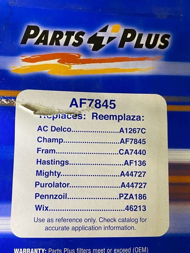 Parts Plus Air Filter - AF7845 - For Nissan, Infinit, Jeep & Others