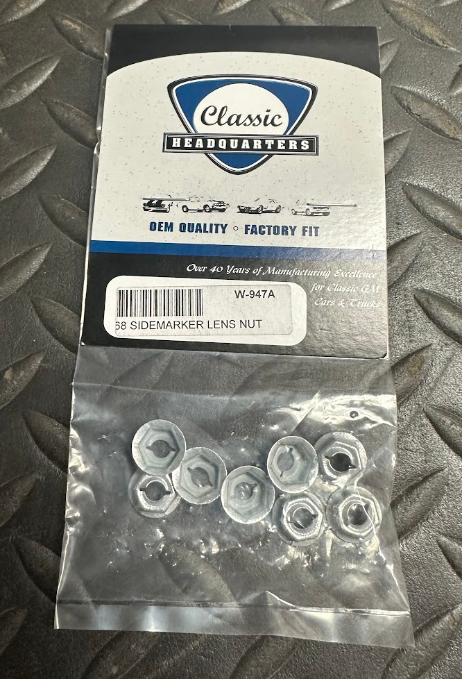 Classic Headquarters Sidemarker Lens Nut Set (8 Pcs) - W-947A -For Chevy Camaro