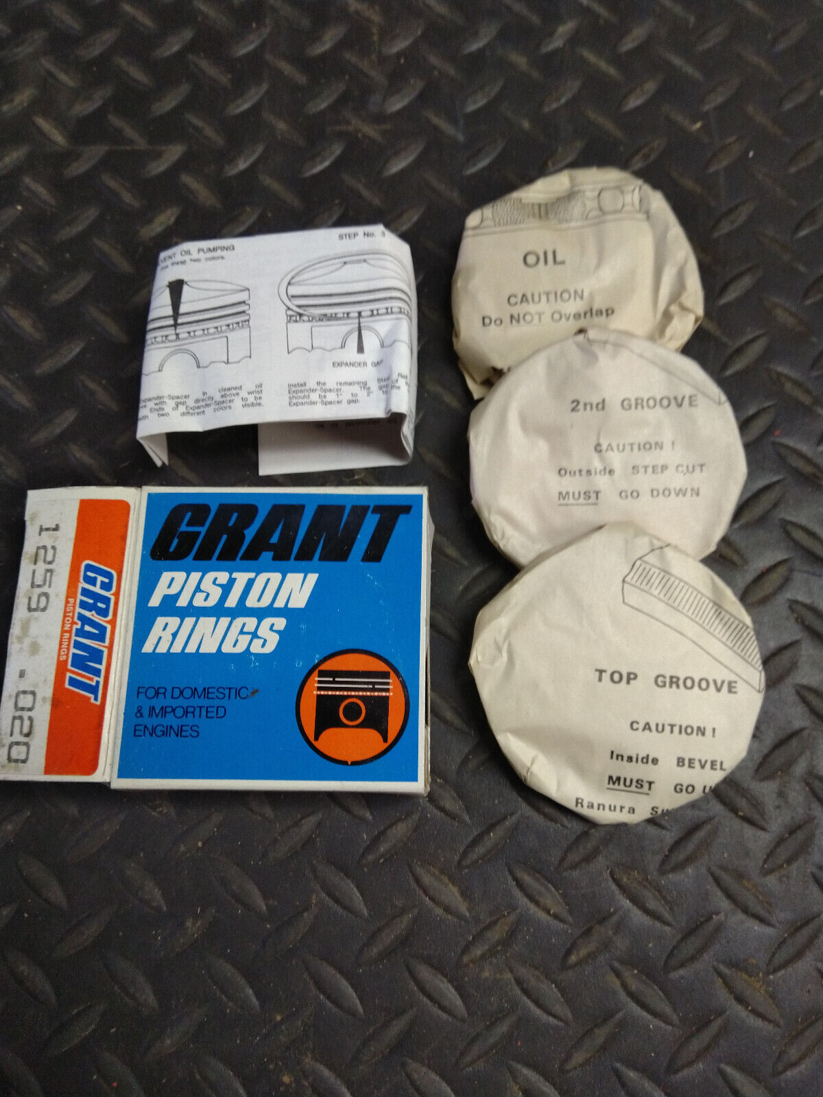 Grant Engine Piston Rings (020) - 1259 020 - For Volkswagen 1600 1.6L 1967-1979