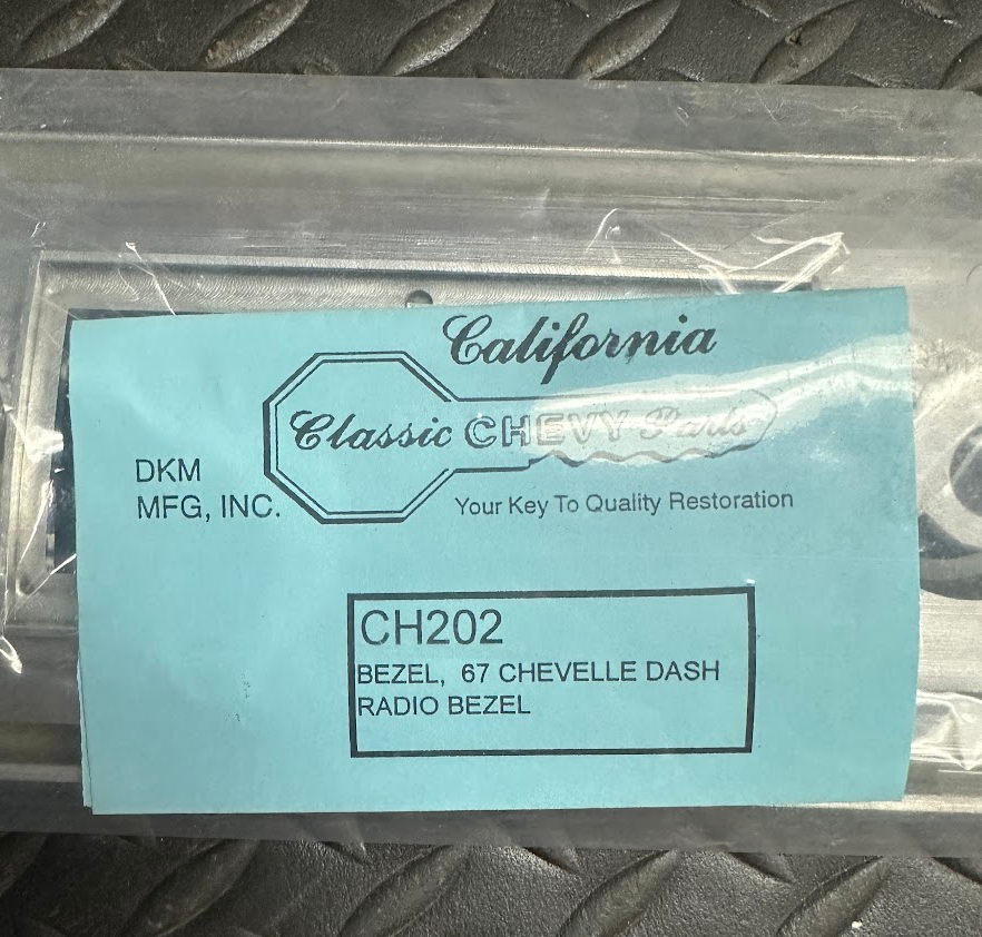 DKM MFG, INC. Dash Radio Bezel - CH202 - For Chevrolet Chevelle 1967