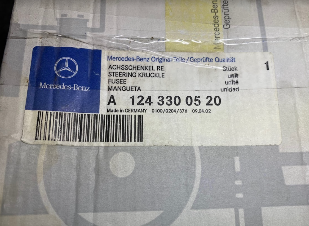 Mercedes-Benz RH Steering Knuckle - A 124 330 05 20 - Fits MBZ E320, 300D & More
