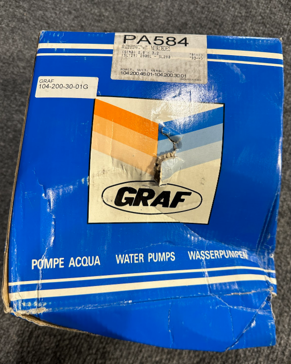 Graf Water Pump - PA584 / 104-200-30-01 - Fits MBZ S320 & 300 SE 1992-96