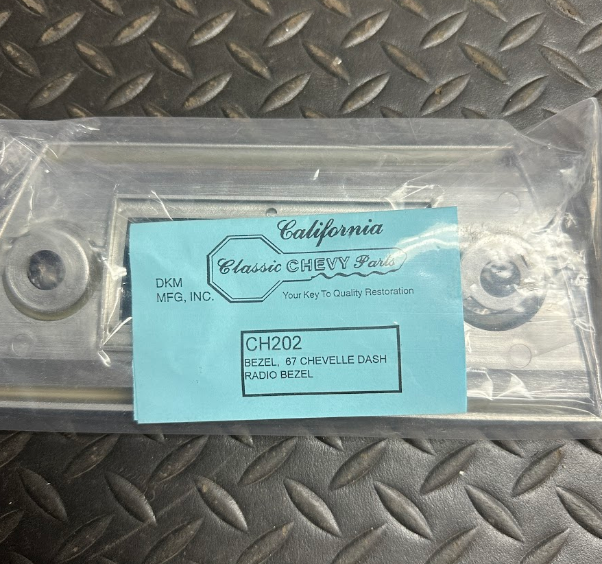 DKM MFG, INC. Dash Radio Bezel - CH202 - For Chevrolet Chevelle 1967