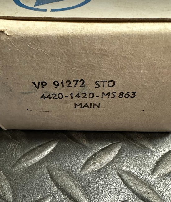 Vandervell Replacement Engine Main Bearings - VP91272-STD - For Ford / Mercury