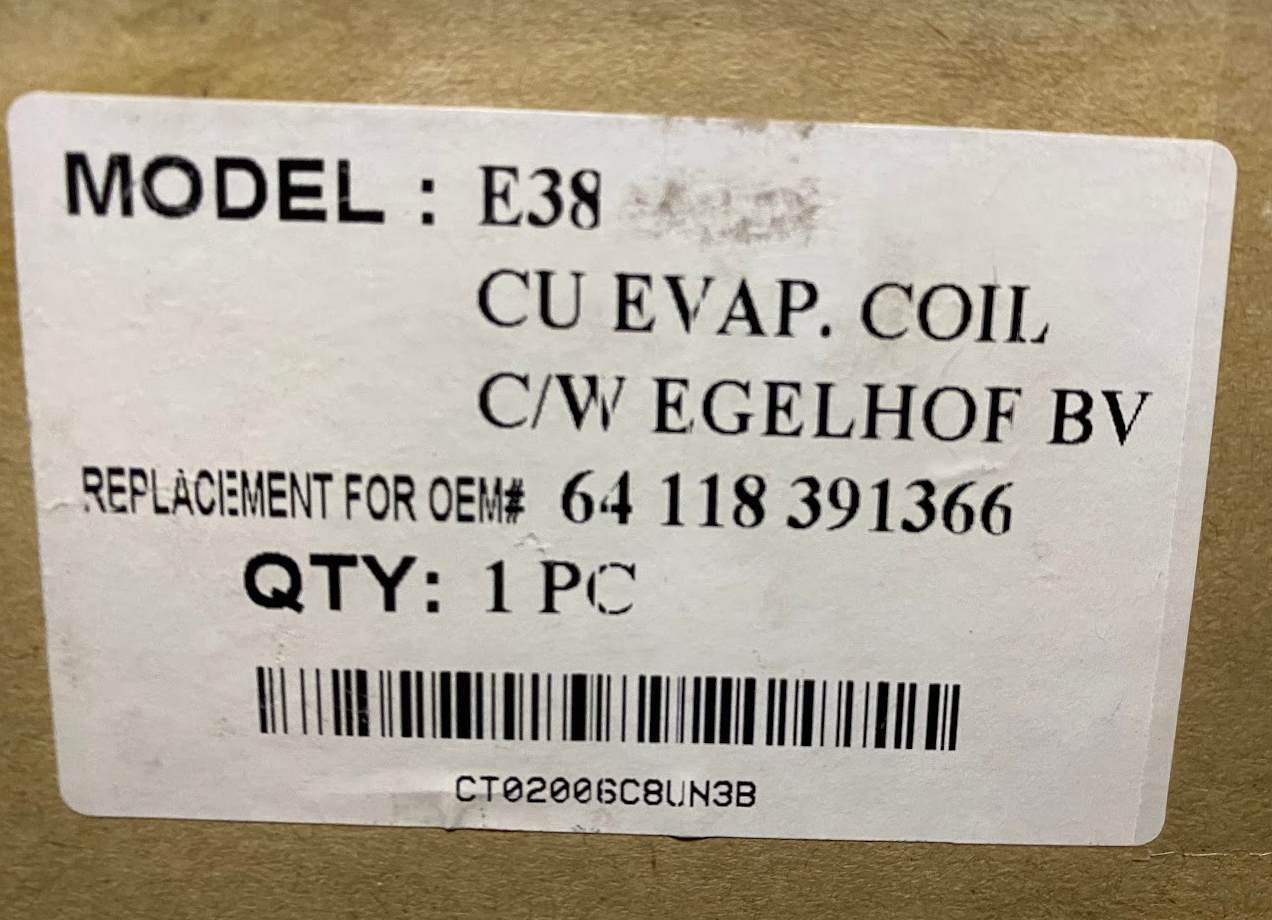 KUHLPUNKT A/C Evaporator Core - 64-11-8-391-366 - For BMW 740i, 740iL & More