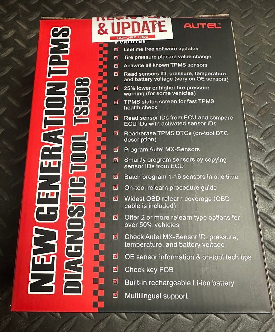 Autel Advanced TPMS Service Tool TS508-P 2.3