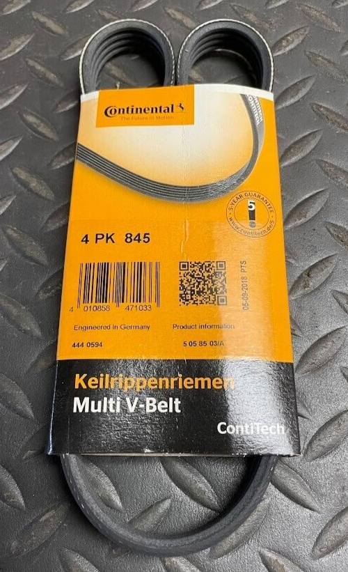 Continental V-Belt - 4PK845 / 11-28-7-631-822 - For BMW, Nissan, Toyota & Others