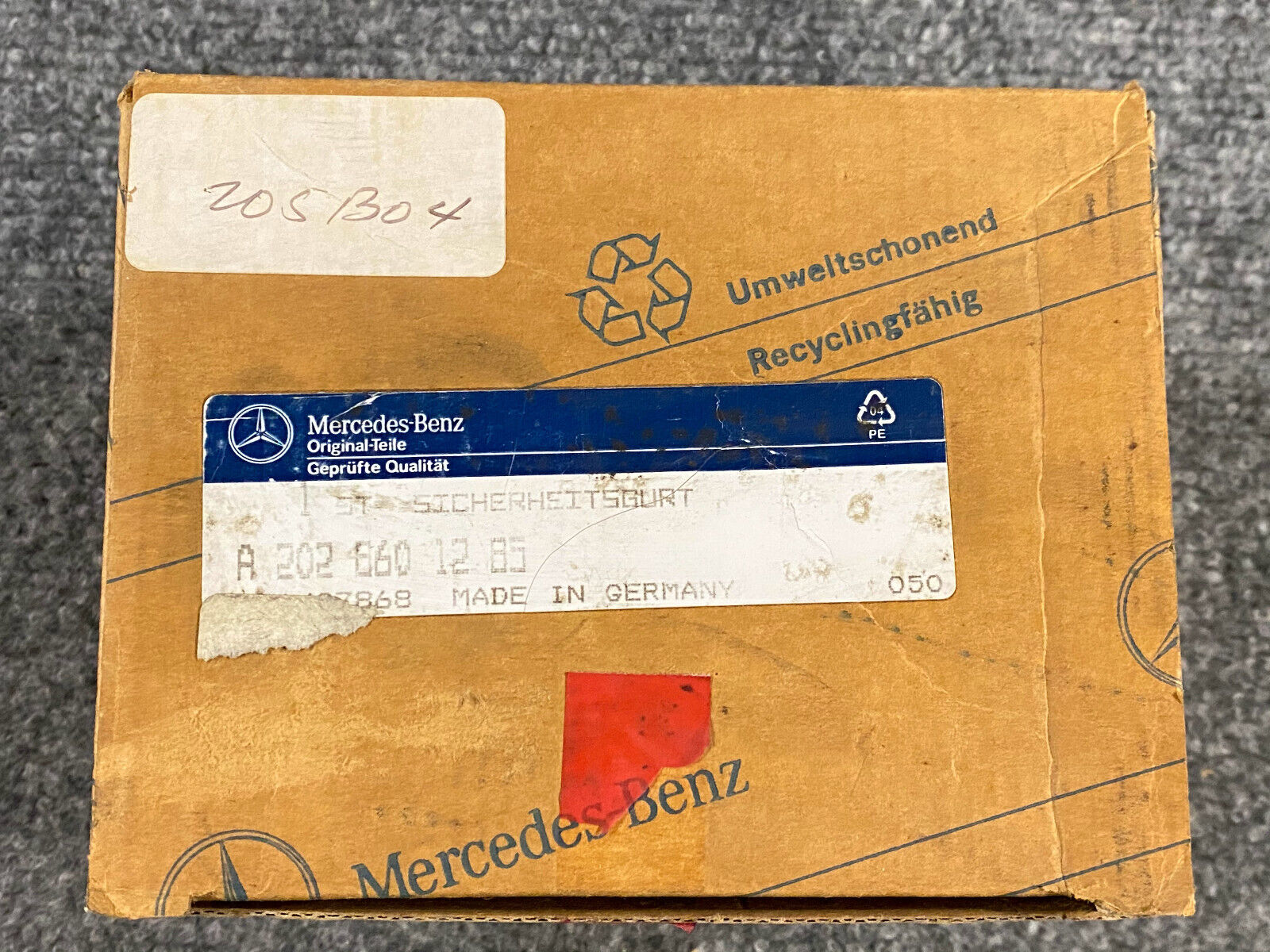 Mercedes-Benz Lap and Shoulder Belt - A2028601285 -Fits MB C220 & C280