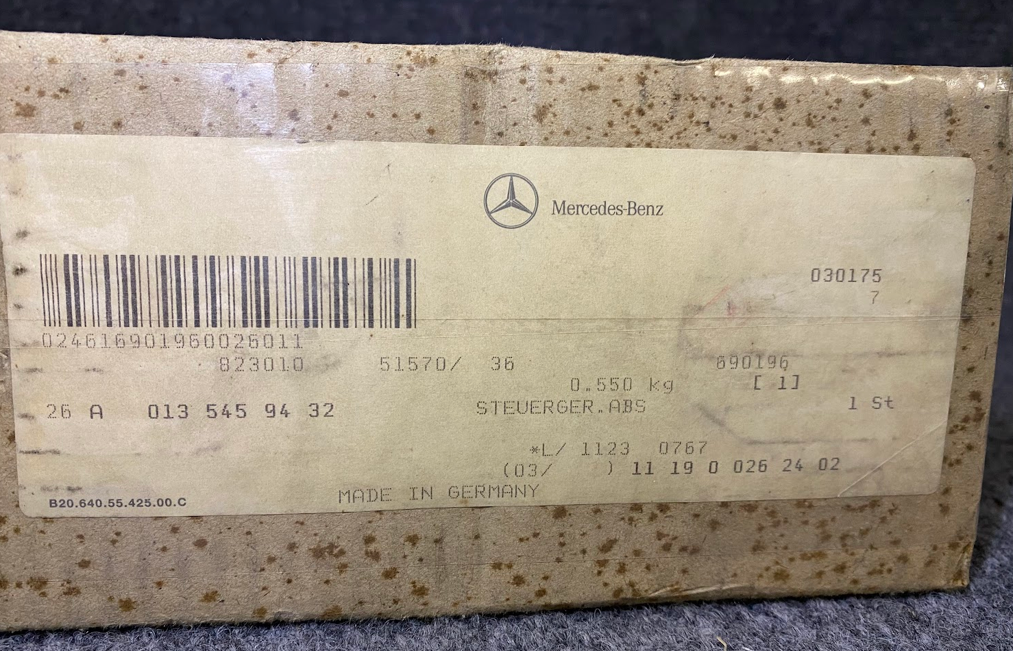 Mercedes-Benz ABS Control Unit - 013-545-94-32 - MBZ E420, E500, SL320 & More