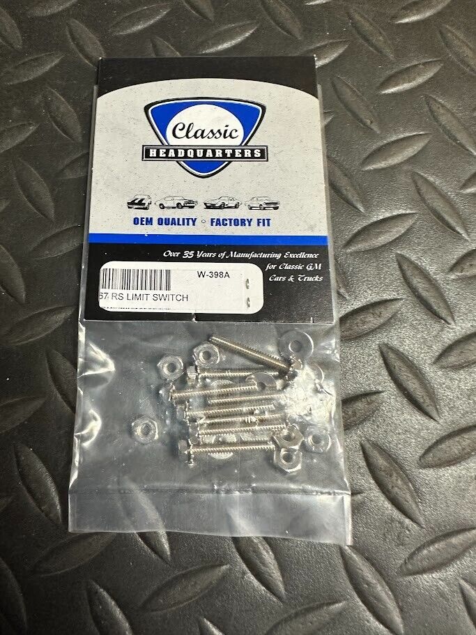 Classic Headquarters Limit Switch Hardware Set - W-398A - For Camaro RS 1967
