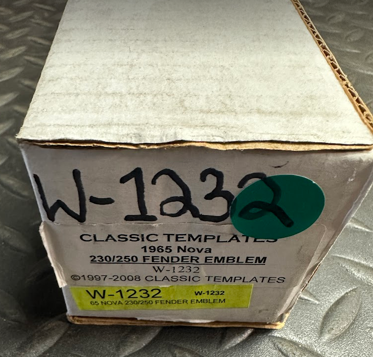 Classic Templates Fender Emblem Template Kit - W-1232 -For Chevy Nova 230/250 65
