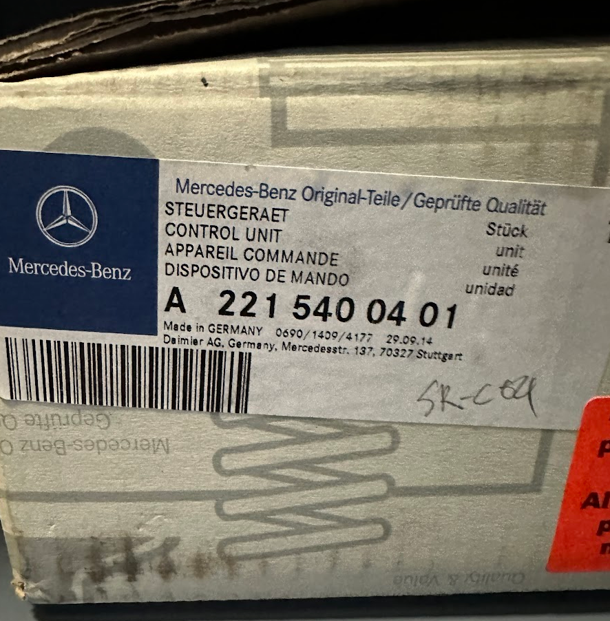 Mercedes-Benz Control Unit - A 221 540 04 01 - Fits MBZ CL600, CL65 AMG & More