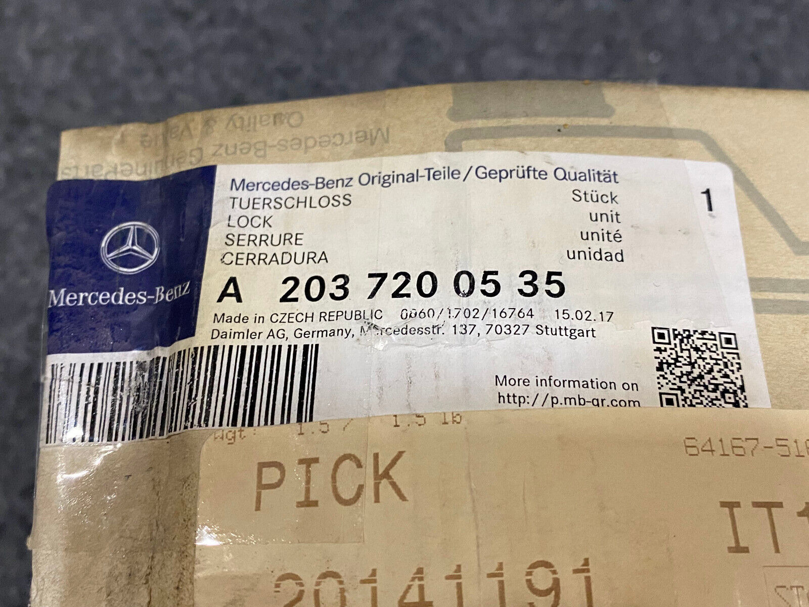 Mercedes-Benz Front LH Door Latch Assy - A 203-720-05-35 -Fits MBZ C230 & Others