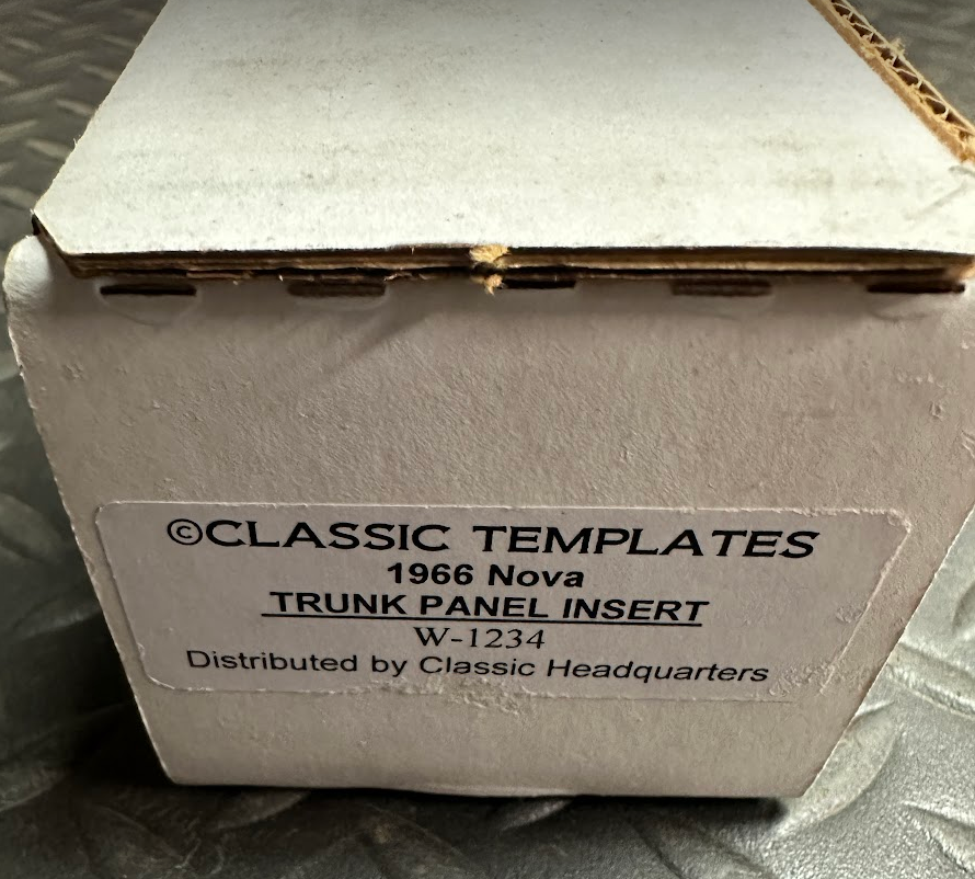Classic Templates Trunk Lid Trim Template Kit - W-1234 - For Chevy Nova 1966