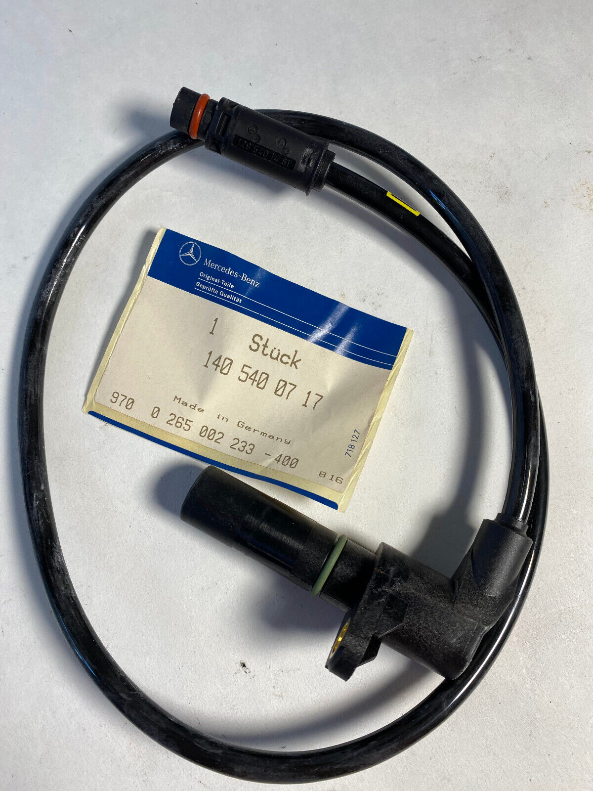 Mercedes-Benz Rear RH Wheel Speed Sensor- 140-540-07-17 -For MBZ 300SE & Others