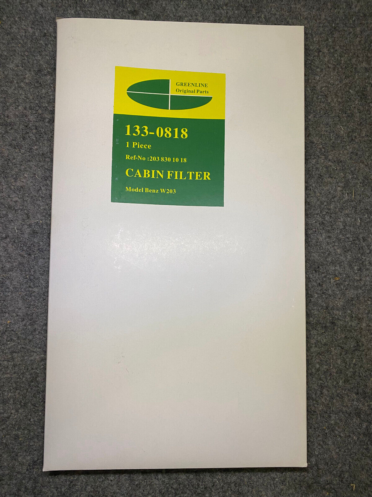 Greenline Cabin Air Filter - 2038301018 / 1330818 - For MBZ C230 / C200 & Others