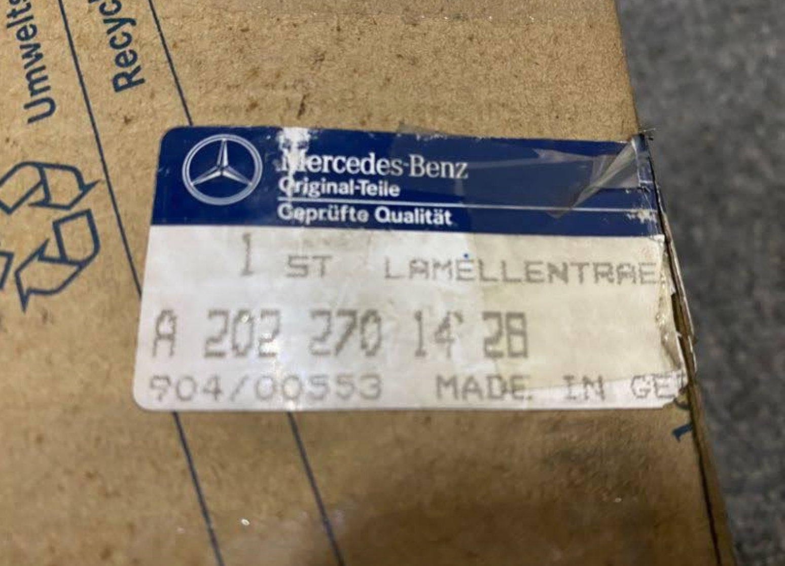 Mercedes-Benz Clutch K2 Disc Support - 202-270-14-28 - Fits MBZ W202 M104 Eng.