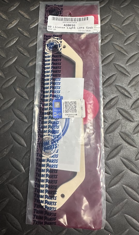 Trim Parts License Light Lens Gasket - A2061G - For Chevrolet Full Size Car 1960