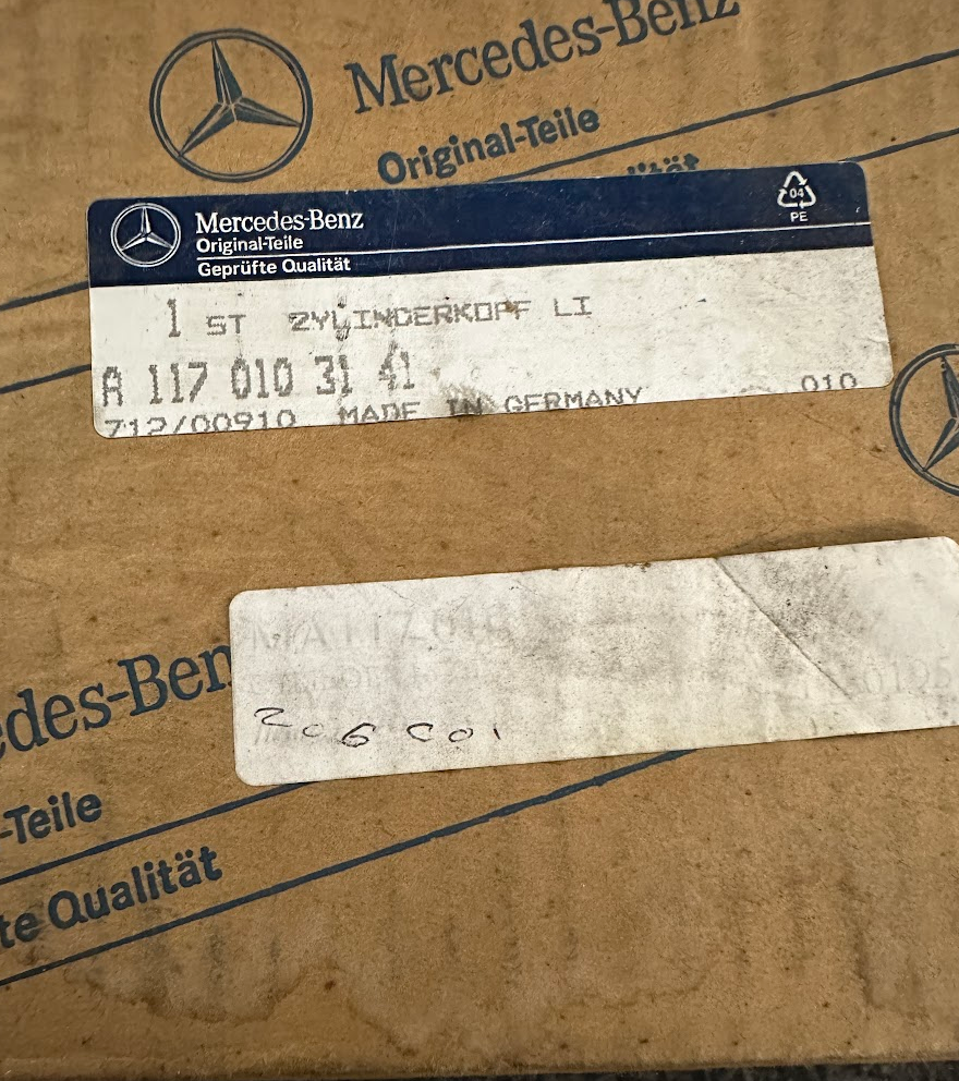 Mercedes-Benz Cylinder Head - A 117 010 31 41 - Fits MBZ 500SL & 500SEL